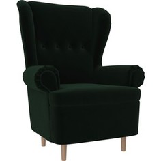 Кресло АртМебель Торин велюр зеленый