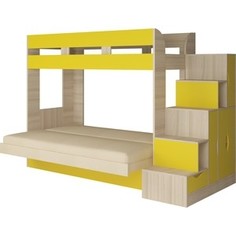 Кровать Атлант Карамель 75-01 Neo cream, ясень шимо светлый, желтый Atlant