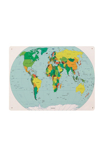Магнитная карта "Земли" Декоративная жесть