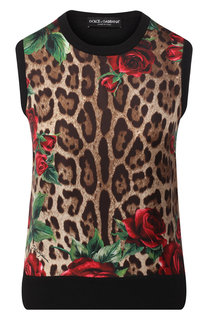 Топ из смеси кашемира и шелка Dolce & Gabbana