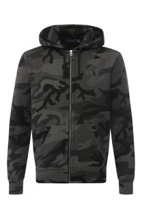Хлопковая толстовка на молнии с капюшоном Polo Ralph Lauren