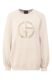 Пуловер с логотипом бренда Giorgio Armani