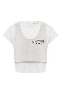 Хлопковая футболка T by Alexander Wang