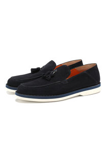 Замшевые лоферы Santoni