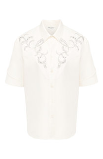 Хлопковая рубашка Saint Laurent