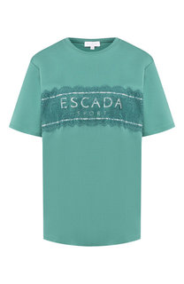 Хлопковая футболка Escada Sport