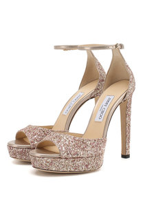 Босоножки Pattie 130 с глиттером Jimmy Choo