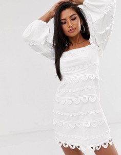 Платье с кружевной отделкой Talulah - Early Night - Белый