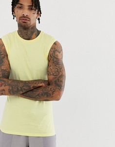 Желтая обтягивающая майка из органического хлопка ASOS DESIGN - Желтый