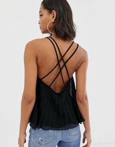 Топ на бретелях с перекрестами на спине ASOS DESIGN - Черный