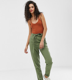 Мягкие выбеленные брюки с поясом ASOS DESIGN Tall - Зеленый