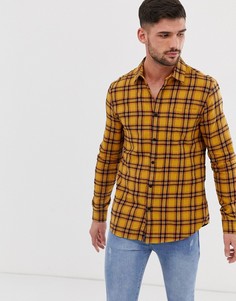 Желтая рубашка в клетку New Look - Желтый