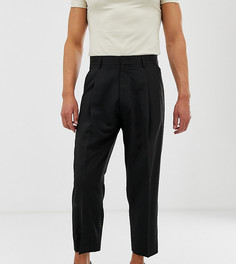 Черные строгие брюки с широкими штанинами Noak - Бежевый