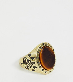 Кольцо с полудрагоценным камнем Reclaimed Vintage эксклюзивно для ASOS - Золотой
