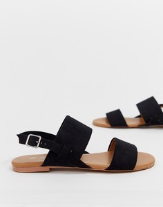 Сандалии с двумя ремешками Monki - Черный