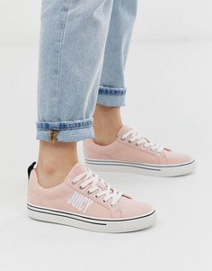 Розовые кроссовки со шнуровкой и логотипом Juicy Couture - Розовый