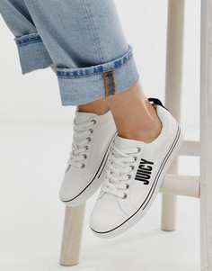 Белые кроссовки со шнуровкой и логотипом Juicy Couture - Белый