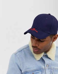 Темно-синяя бейсболка с вышивкой ASOS DESIGN - Темно-синий