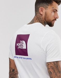 Бело-фиолетовая футболка The North Face Red Box - Фиолетовый