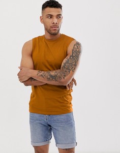 Коричневая майка из органического хлопка ASOS DESIGN - Коричневый