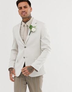 Серый приталенный блейзер ASOS DESIGN - wedding - Серый