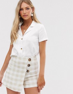 Свободная рубашка с добавлением льна Vero Moda - Белый