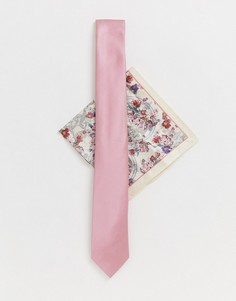 Свадебный комплект с розовым галстуком с цветочным принтом River Island - Розовый
