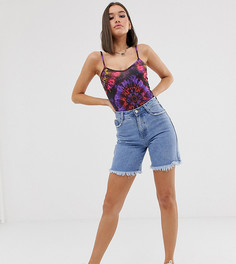 Синие удлиненные джинсовые шорты Missguided - Синий
