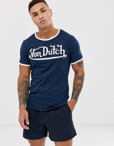 Футболка с логотипом Von Dutch - Темно-синий