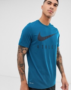Синяя футболка Nike Training - Dry - Синий