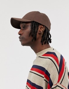 Коричневая бейсболка ASOS DESIGN - Коричневый