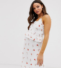 Свободное платье с цветочным принтом Wild Honey Maternity - Белый