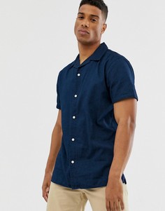 Джинсовая рубашка с отложным воротником Selected Homme - Темно-синий