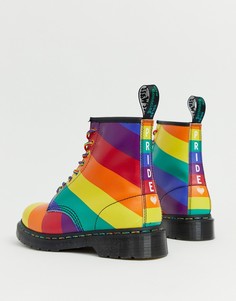 Разноцветные ботинки с 8 парами люверсов Dr Martens 1460 - Мульти