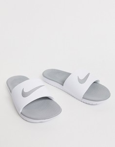 Белые шлепанцы с логотипом-галочкой Nike - Kawa - Белый