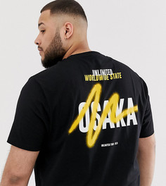 Свободная футболка из органического хлопка с принтом ASOS DESIGN Plus - Черный
