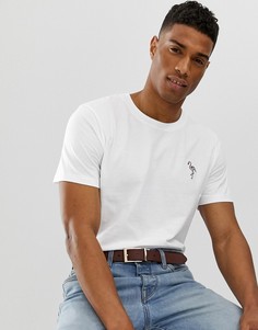 Футболка с вышивкой Selected Homme - Белый