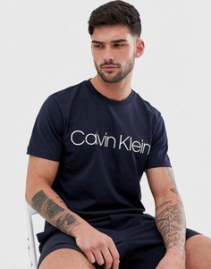 Темно-синяя футболка с логотипом Calvin Klein - Темно-синий