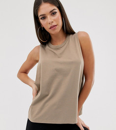 Топ цвета хаки с заниженными проймами ASOS DESIGN Tall - Зеленый