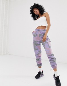 Джоггеры пастельного цвета с камуфляжным принтом ASOS DESIGN - Мульти