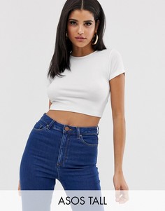 Белый кроп-топ с короткими рукавами ASOS DESIGN Tall - Белый