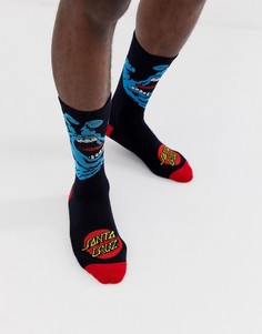 Черные носки с принтом кричащая рука Santa Cruz - Черный