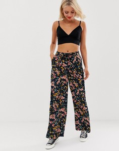 Широкие брюки с цветочным принтом Brave Soul - Мульти