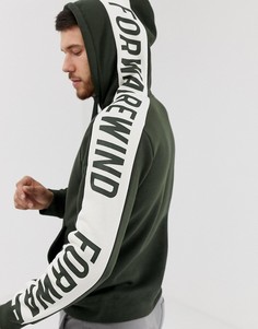 Худи без застежки с отделкой лентой Jack & Jones - Зеленый