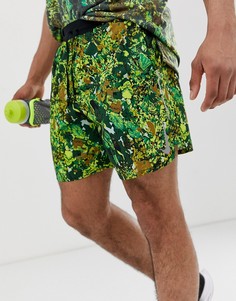 Разноцветные шорты с принтом Nike Running Flex 7 дюймов - Зеленый
