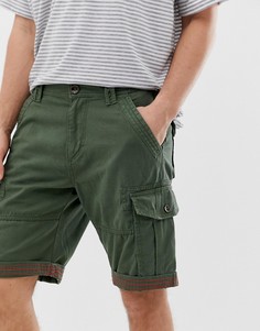 Темно-зеленые шорты карго Tom Tailor - Зеленый