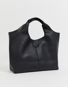 Объемная сумка-тоут из искусственной кожи Melie Bianco - Черный