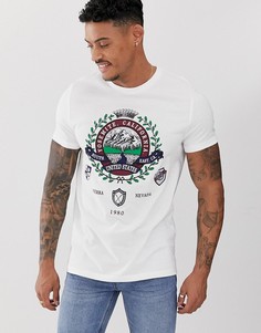 Футболка из органического хлопка с принтом ASOS DESIGN - Белый