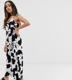 Комбинезон в минималистском стиле с принтом и завязками ASOS DESIGN Petite - Мульти