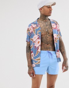 Голубые шорты для плавания ASOS DESIGN - Синий